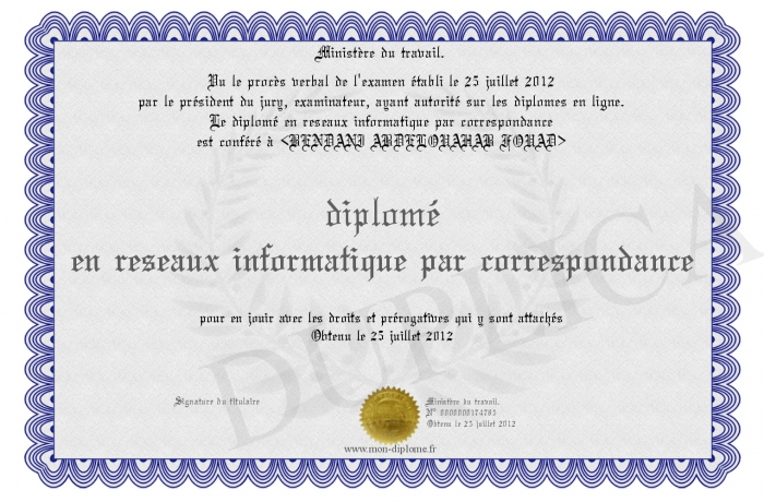 diplome par correspondance